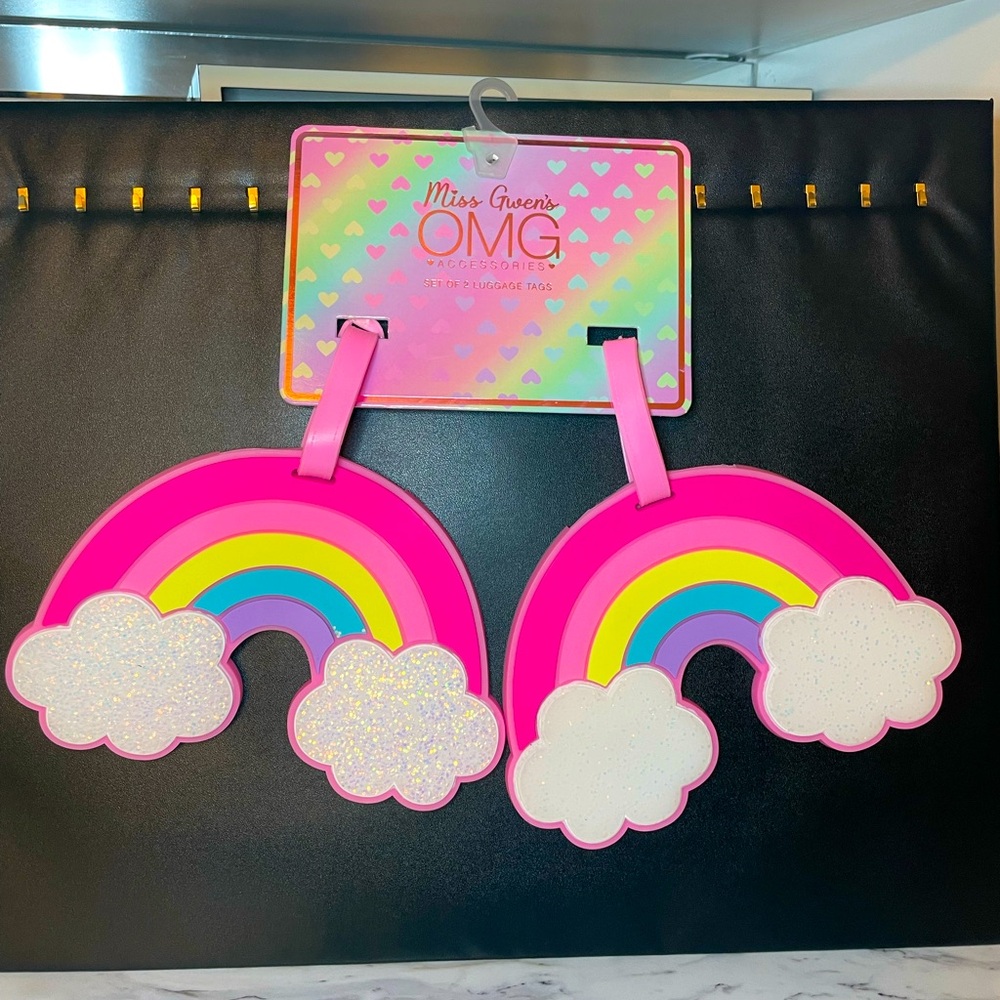 Rainbow Sparkle Luggage Tags
